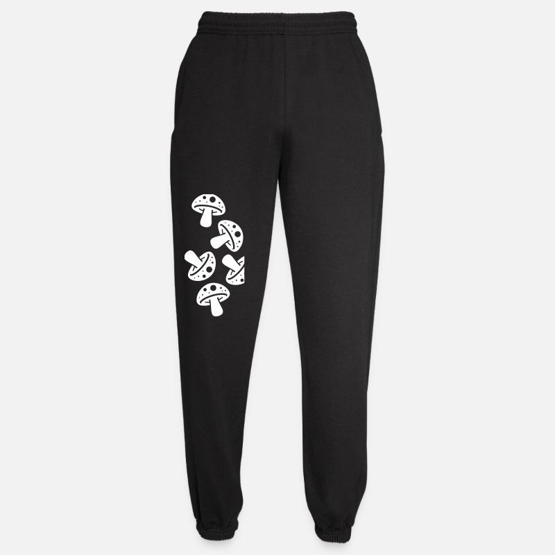 Mushrooms Mushroom Toadstool - Unisex Joggers - black