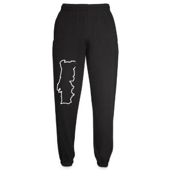 Portugal Silhouette Umriss - Unisex Jogginghose - Schwarz - Vorne - AI Model Female 172 light (172cm)