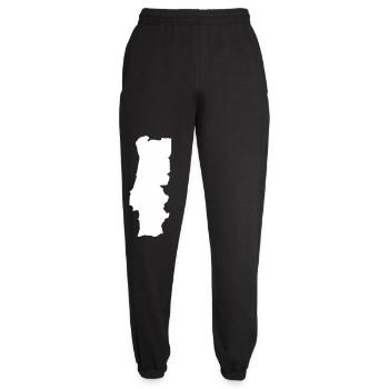 Geographic Contour Silhouette - Unisex Joggers - black - Front - AI Model Female 172 light (172cm)