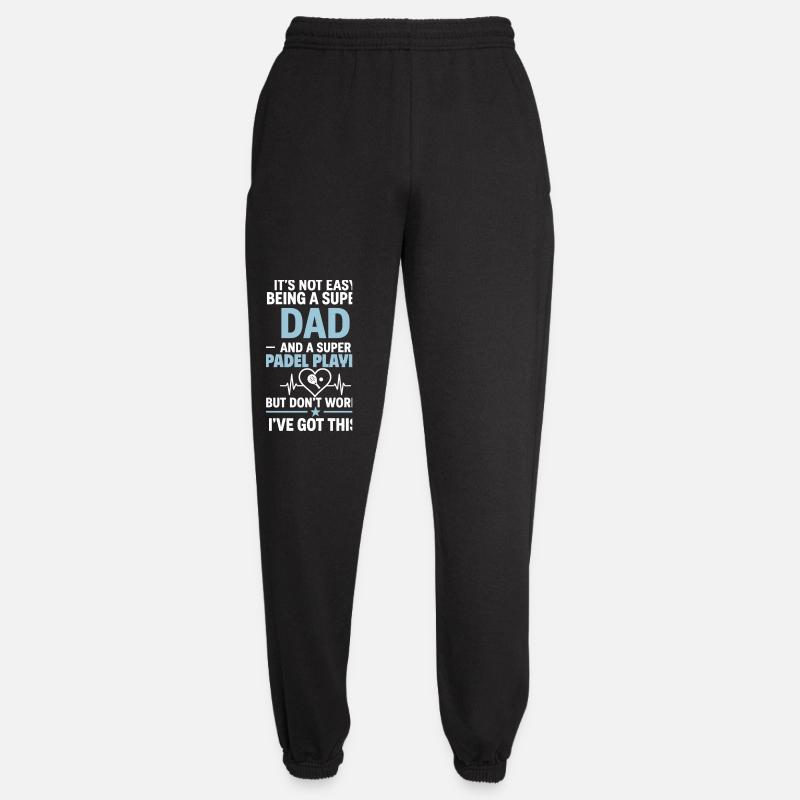 Cœur + Padel – Super Dad Padel Player - Pantalon de jogging unisexe - noir