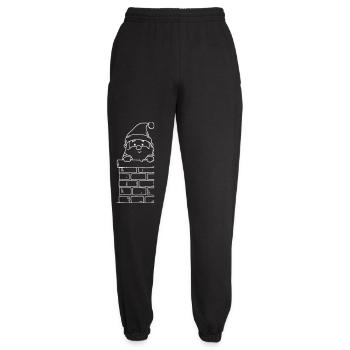 Weihnachtsmann Lustig Weihnachten - Unisex Jogginghose - Schwarz - Vorne - AI Model Female 172 light (172cm)