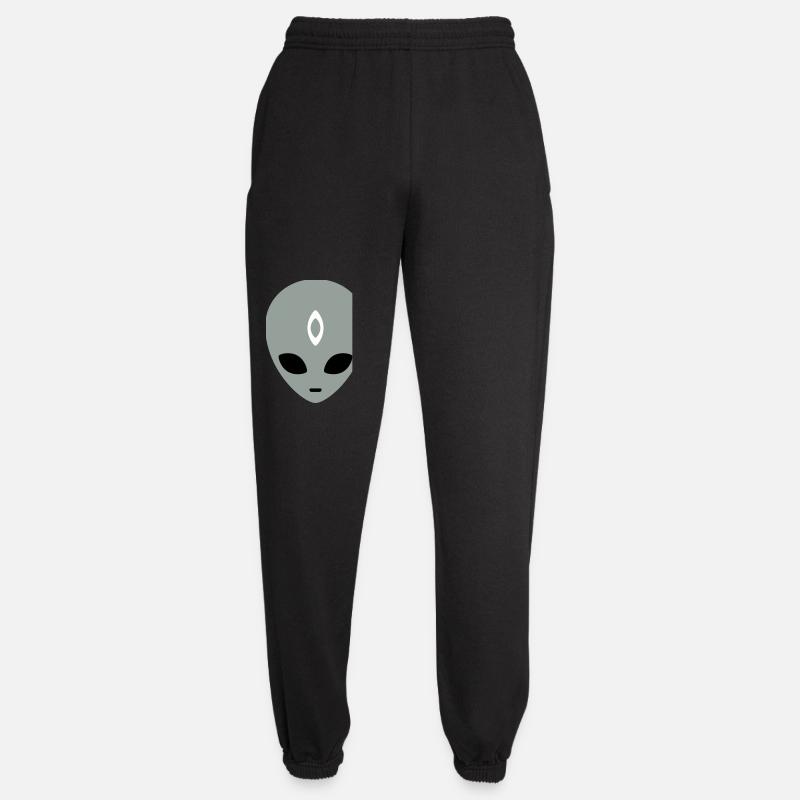 Alien Head Third Eye (three colours) - Unisex Joggers - black