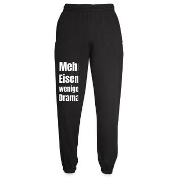 More iron, less drama - Unisex Joggers - black - Front - AI Model Female 172 light (172cm)