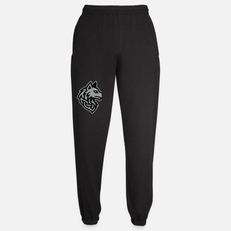Wolf Kopf Wikinger - Unisex Jogginghose - Schwarz