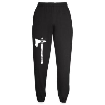 Viking Axe Warrior Medieval Vector - Unisex Joggers - black - Front - AI Model Female 172 light (172cm)