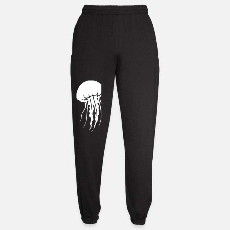 Jellyfish Jellyfish Ocean Vintage Vector - Unisex Joggers - black