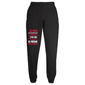 I occasionally drink humor aperitif - Unisex Joggers - black - Front - AI Model Female 172 light (172cm)