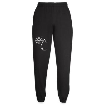 Schnee und Minimalist Drop - Unisex Jogginghose - Schwarz - Vorne - AI Model Female 172 light (172cm)