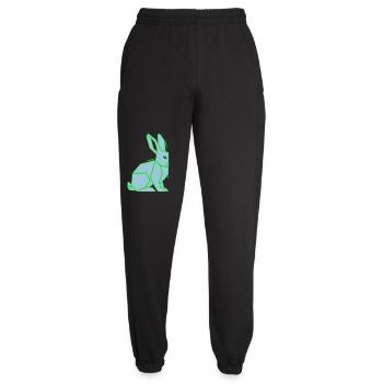 Geometric Bunny Low Poly Modern - Pantalon de jogging unisexe - noir - Devant - AI Model Female 172 light (172cm)