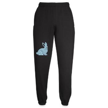 Cyber Rabbit Circuit Board Tech Vector - Unisex Joggers - black - Front - AI Model Female 172 light (172cm)