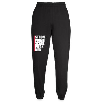 Strong Women Scare Weak Men Confident Feminist - Unisex Joggers - black - Front - AI Model Female 172 light (172cm)