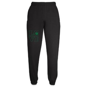 Love Cannabis - Weed - Legalize - Unisex Joggers - black - Front - AI Model Female 172 light (172cm)