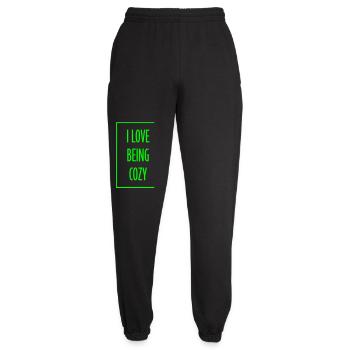 I Love Being Cozy Gemütlichkeit Zuhause Entspannt - Unisex Joggers - black - Front - AI Model Female 172 light (172cm)