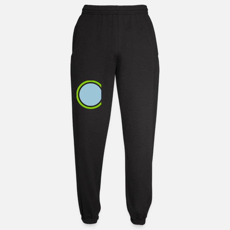 Bunter Kreis Rahmen Emblem - Unisex Jogginghose - Schwarz