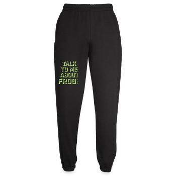 Talk To Me About Frogs Funny Frog Lover - Unisex Joggers - black - Front - AI Model Female 172 light (172cm)