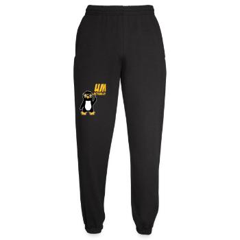 Penguin To Actually Funny Nerd Smartass Logo - Unisex Joggers - black - Front - AI Model Female 172 light (172cm)