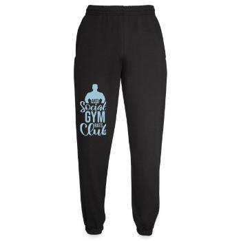 Anti Social Gym Rats Club Lustig Fitness Spruch - Unisex Jogginghose - Schwarz - Vorne - AI Model Female 172 light (172cm)