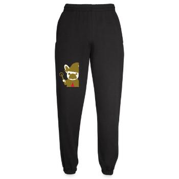 Frenchie Wizard Magician Colorful - Unisex Joggers - black - Front - AI Model Female 172 light (172cm)