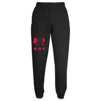 Fencer Mask and Stars Design Sport - Unisex Joggers - black - Front - AI Model Female 172 light (172cm)