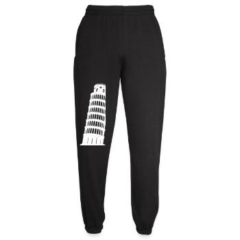 Pisa Turm Silhouette Monochrom - Unisex Jogginghose - Schwarz - Vorne - AI Model Female 172 light (172cm)