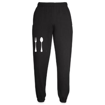 Besteck Silhouette Design - Unisex Jogginghose - Schwarz - Vorne - AI Model Female 172 light (172cm)