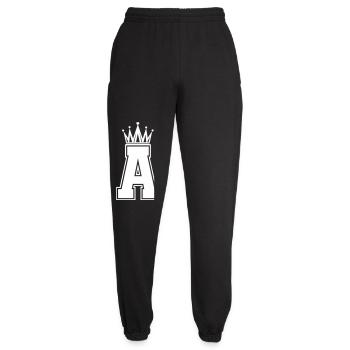 Königliches A-Initial-Logo - Unisex Jogginghose - Schwarz - Vorne - AI Model Female 172 light (172cm)