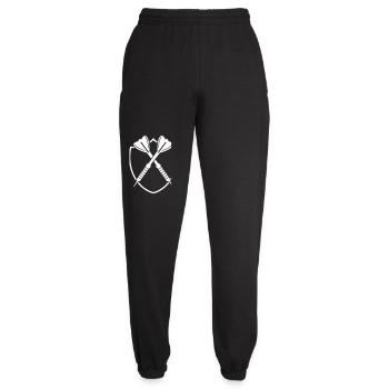Darts Shield Cross – Precision Symbol - Unisex Joggers - black - Front - AI Model Female 172 light (172cm)