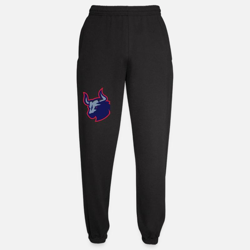 Taureau Bleu Néon Outline - Pantalon de jogging unisexe - noir