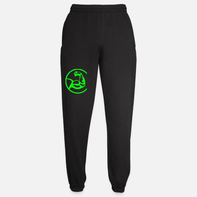 Biceps – Green silhouette - Unisex Joggers - black