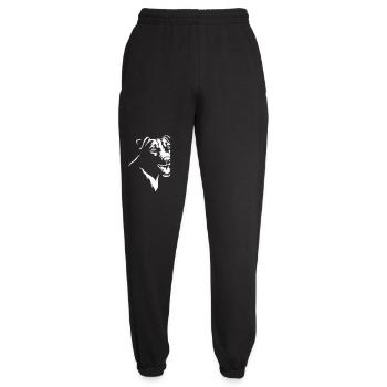 Jack Russell Terrier Kopf "Black Edition" - Unisex Jogginghose - Schwarz - Vorne - AI Model Female 172 light (172cm)