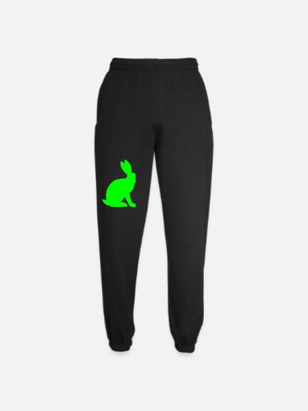 Lapin Silhouette Lapin - Pantalon de jogging unisexe - noir