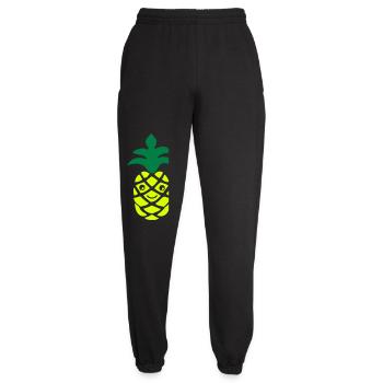 Neon Pineapple Cartoon Delight - Unisex Joggers - black - Front - AI Model Female 172 light (172cm)