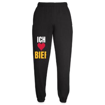 Ich liebe Bier Herz Spruch Bierliebhaber Geschenk - Unisex Jogginghose - Schwarz - Vorne - AI Model Female 172 light (172cm)