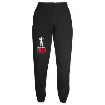 Feuerwehr Frau wie eine normale Frau nur cooler - Unisex Jogginghose - Schwarz - Vorne - AI Model Female 172 light (172cm)