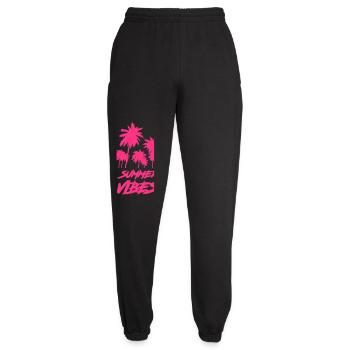 Sommer Vibes Palmen Neon - Unisex Jogginghose - Schwarz - Vorne - AI Model Female 172 light (172cm)