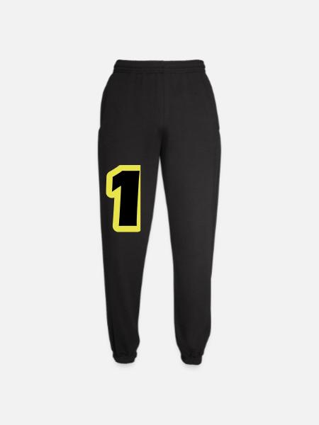 1 Symbole numérique - Pantalon de jogging unisexe - noir