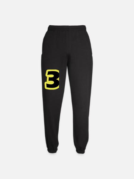 3 Symbole numérique - Pantalon de jogging unisexe - noir