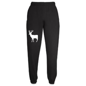 Moonlight Deer Silhouette - Unisex Joggers - black - Front - AI Model Female 172 light (172cm)