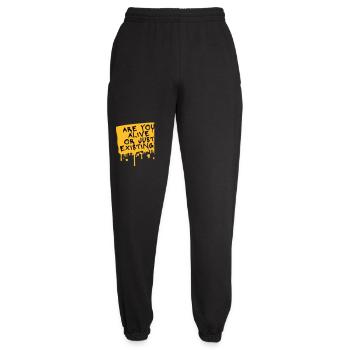 Are You Alive Or Just Existing Thoughtful Saying - Unisex Joggers - black - Front - AI Model Female 172 light (172cm)