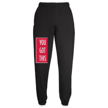 You Got This Motivational Inspirational Quote - Unisex Joggers - black - Front - AI Model Female 172 light (172cm)
