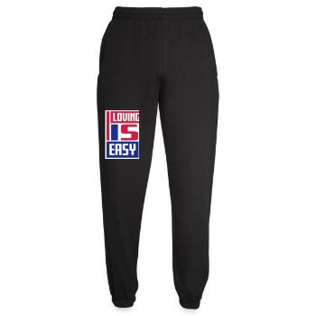 Loving Is Easy Inspirierend Romantisch Spruch Logo - Unisex Jogginghose - Schwarz - Vorne - AI Model Female 172 light (172cm)