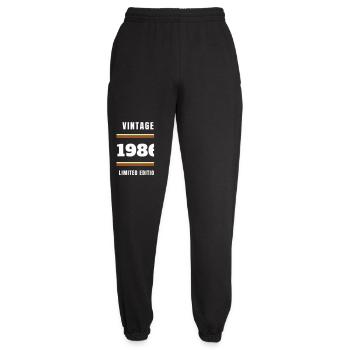 Vintage 1986 - Cadeau vintage pour le 40e anniversaire - Pantalon de jogging unisexe - noir - Devant - AI Model Female 172 light (172cm)