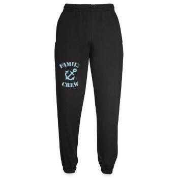 Équipage familial (Ancre / Équipage du navire / Bleu ciel) - Pantalon de jogging unisexe - noir - Devant - AI Model Female 172 light (172cm)