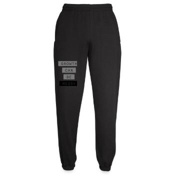 Growth Can Be Messy Personal Growth Quote Logo - Unisex Joggers - black - Front - AI Model Female 172 light (172cm)