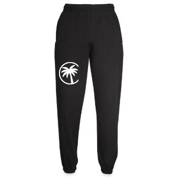 Palmen Silhouette Tropen Emblem - Unisex Jogginghose - Schwarz - Vorne - AI Model Female 172 light (172cm)