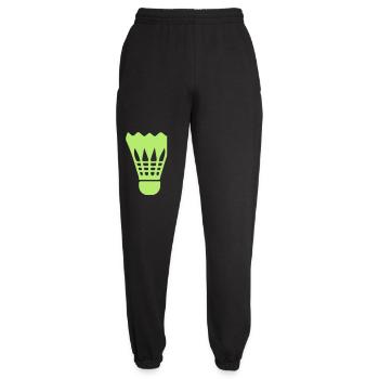 Neon-Shuttlecock Badminton-Design - Unisex Jogginghose - Schwarz - Vorne - AI Model Female 172 light (172cm)