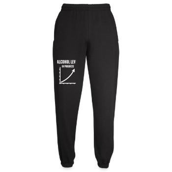 Alcohol Level In Progress (Drinking Team / White) - Unisex Jogginghose - Schwarz - Vorne - AI Model Female 172 light (172cm)