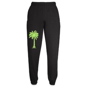 Tropical Palm Island Graphic - Unisex Joggers - black - Front - AI Model Female 172 light (172cm)