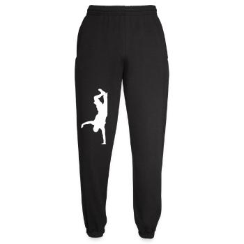 Silhouette de breakdance sur les mains - Pantalon de jogging unisexe - noir - Devant - AI Model Female 172 light (172cm)