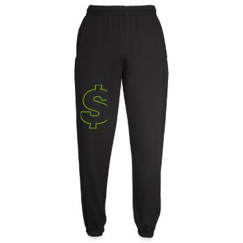 Neon-Dollar Umriss Design - Unisex Jogginghose - Schwarz - Vorne - AI Model Female 172 light (172cm)